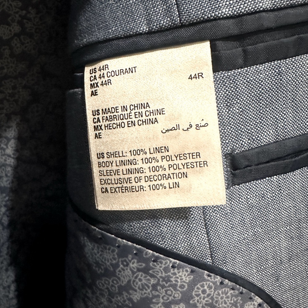BarIII Denim Blue suite jacket 44R